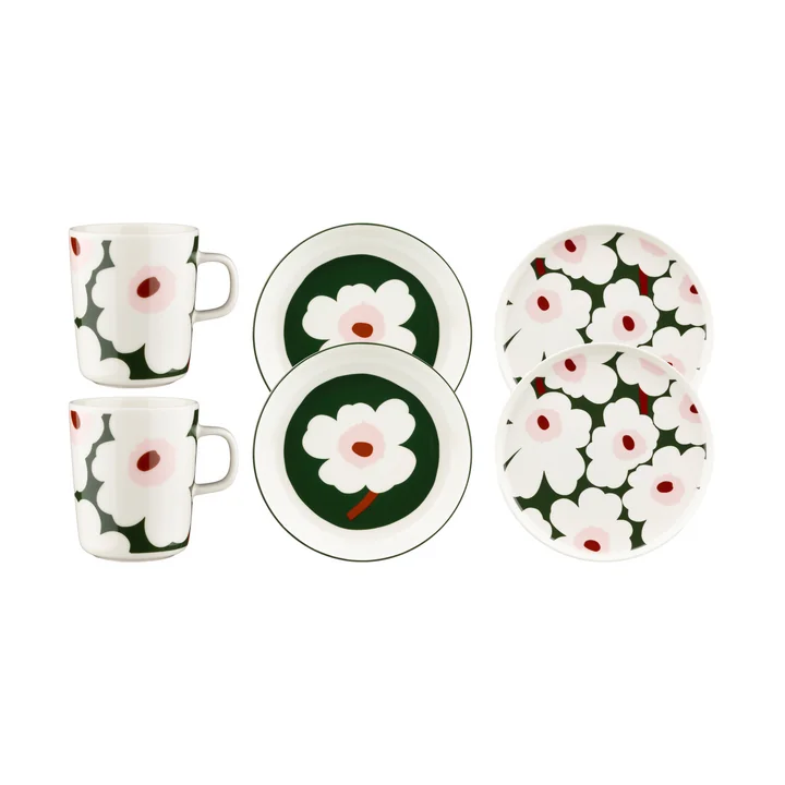 Marimekko - Oiva Unikko Eetset, veelkleurig (6 stuks)