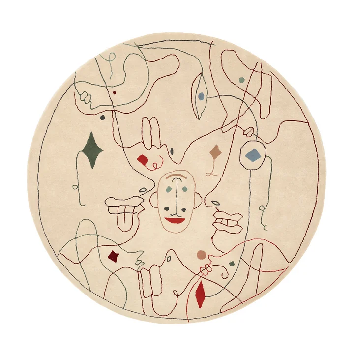 Silhouette nanimarquina - Getuft tapijt, Ø 200 cm, veelkleurig