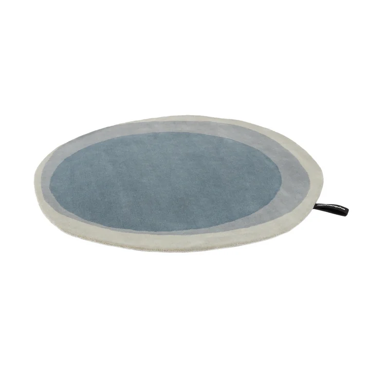 nanimarquina - Vloerkleed Layers, Ø 120 cm, blauw / groen (Exclusive Edition)