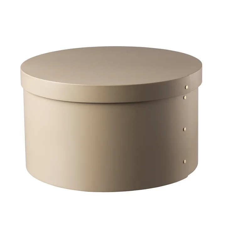 FDB Møbler - Drejø opbergdoos, Ø 42 cm, grijs beige