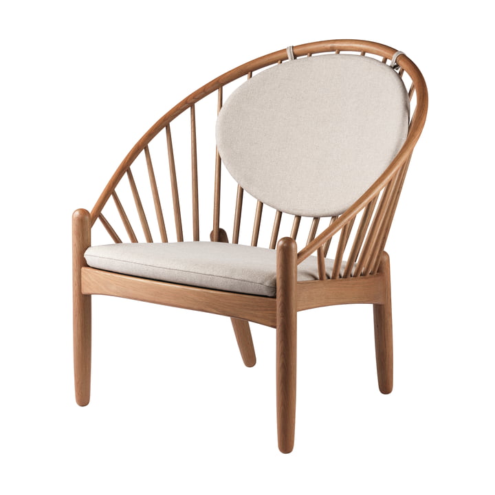 FDB Møbler - J166 Jørna fauteuil, gerookt geolied frame / beige (Main Line Flax 61)