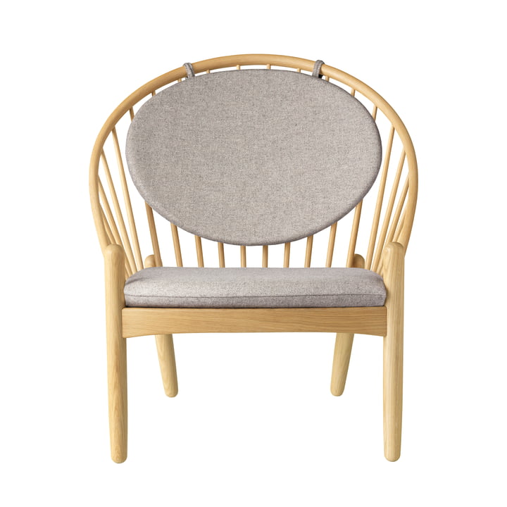 FDB Møbler - J166 Jørna fauteuil, frame naturel / lichtgrijs (Main Line Flax 02)