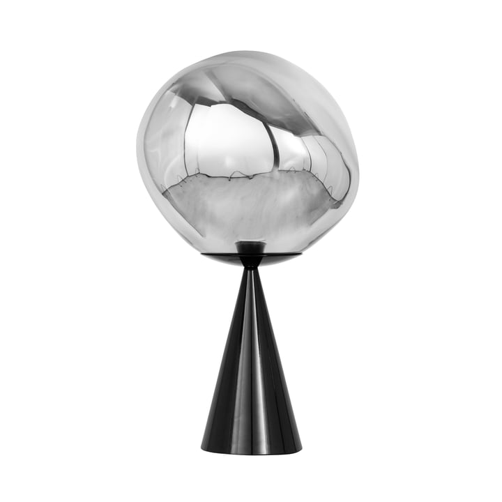 Tom Dixon - Melt Cone Fat LED tafellamp, zilver / zwart