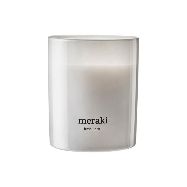 Meraki - Geurkaars, Ø 8 cm, Vers linnen