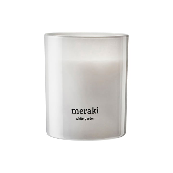 Meraki - Geurkaars, Ø 8 cm, Tuin wit