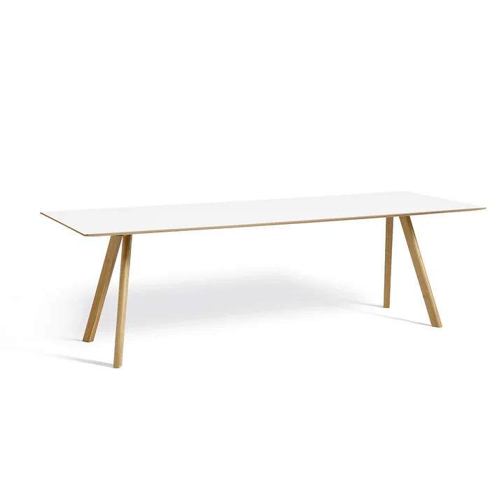 HAY - Copenhague CPH30 2. 0 Eettafel 250 x 90 cm, gelakt eiken / wit laminaat