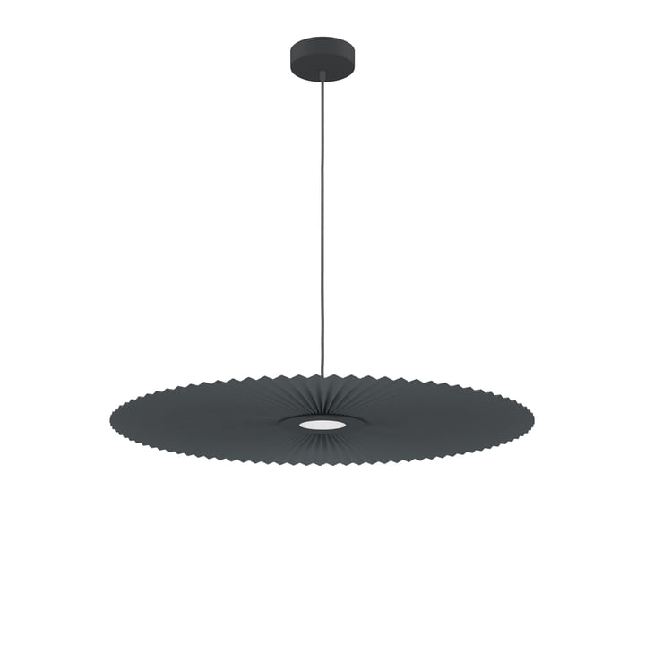 Hartô - Carmen LED hanglamp M, Ø 90 cm, leigrijs (RAL 7016)