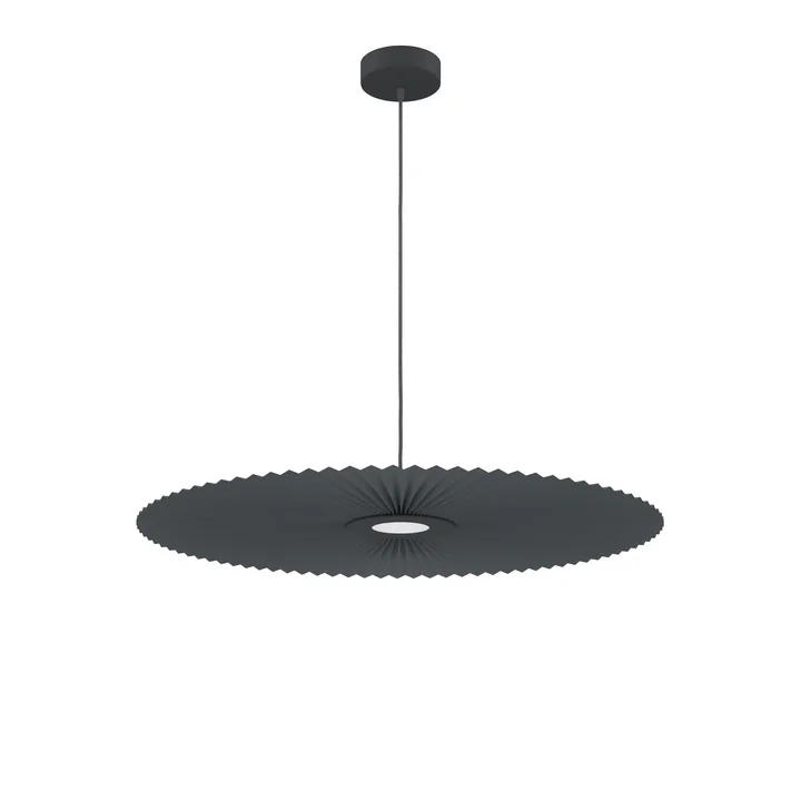 Hartô - Carmen LED hanglamp M, Ø 90 cm, leigrijs (RAL 7016)