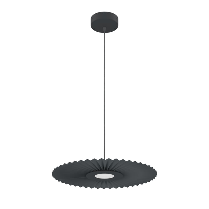 Hartô - Carmen LED hanglamp S, Ø 50 cm, leigrijs (RAL 7016)