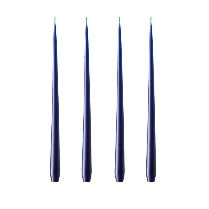 ester & erik - draadkaars, 24 cm, nr. 28, royal navy / mat (set van 4)