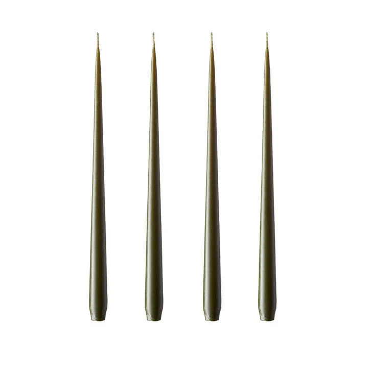 ester & erik - draadkaars, 24 cm, nr. 63, diep bos / mat (set van 4)