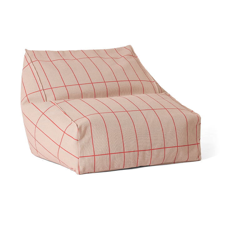 Nobodinoz - Zitzak Vibes, L 74 x H 40 cm, roze/rood