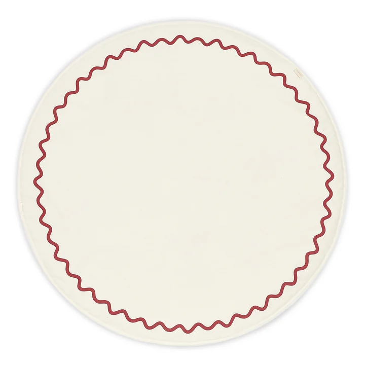 Nobodinoz - Vibes speeltapijt, Ø 105 cm, karmijnrood