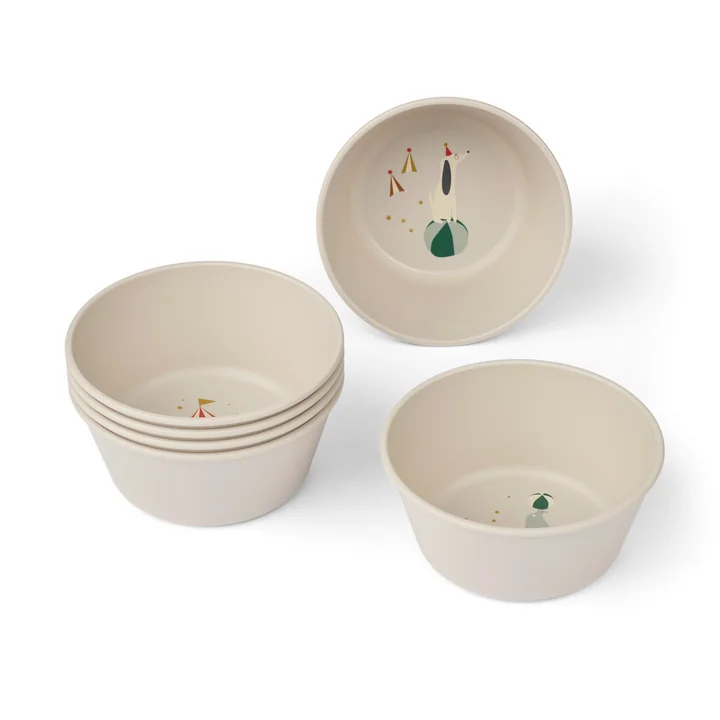 LIEWOOD - Cees kom, Circus, sandy (set van 6)