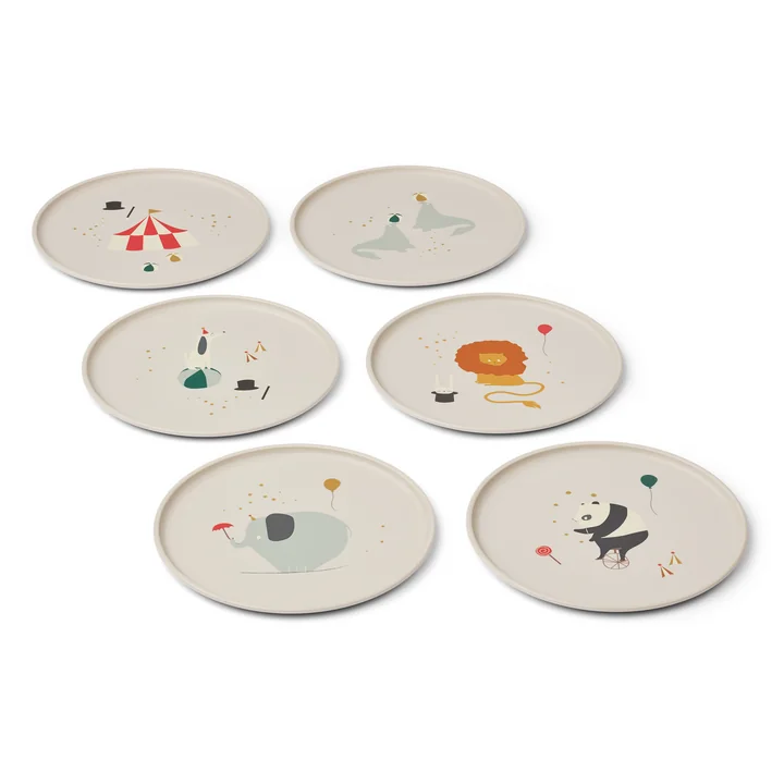 LIEWOOD - Remco bord, Circus, zandkleurig (set van 6)
