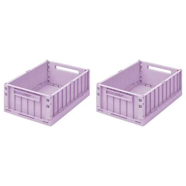 LIEWOOD - Weston Opbergdoos, 26 x 25 x 13,5 cm, licht lavendel (set van 2)