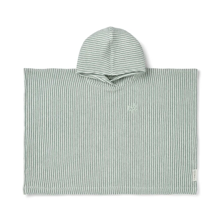 LIEWOOD Paco - Badponcho, gestreept, pepermunt / crème de la crème