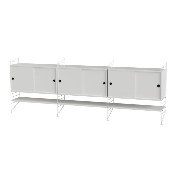 String Sideboard -, 240 x 85 x 30 cm, wit / wit