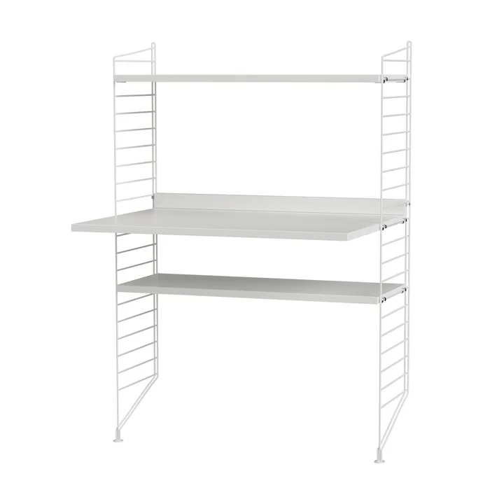 String - Werkplekcombinatie, 78 x 115 x 58 cm, wit / wit