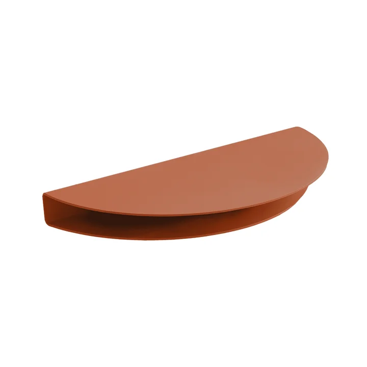 Moebe - Half Moon Wandplank, 20 x 40 cm, staal, terracotta