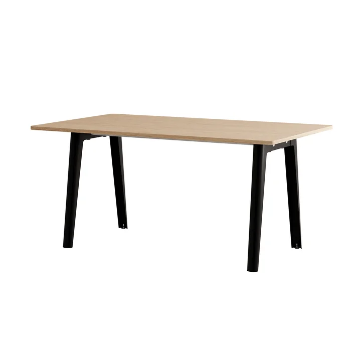 TipToe NEW MODERN - Eettafel 95 x 160 cm, eiken / grafiet zwart