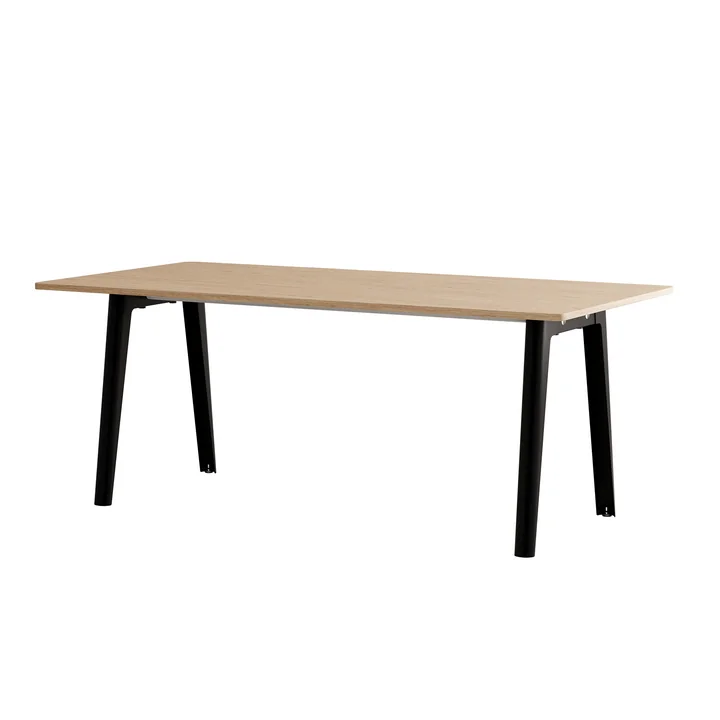 TipToe NEW MODERN - Eettafel 95 x 190 cm, eiken / grafiet zwart
