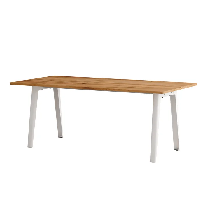 TipToe NEW MODERN - Eettafel 95 x 190 cm, gerecycled teruggewonnen hout / troebel wit