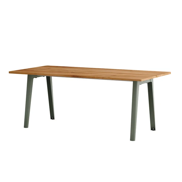 TipToe NEW MODERN - Eettafel 95 x 190 cm, gerecycled teruggewonnen hout / eucalyptus grijs