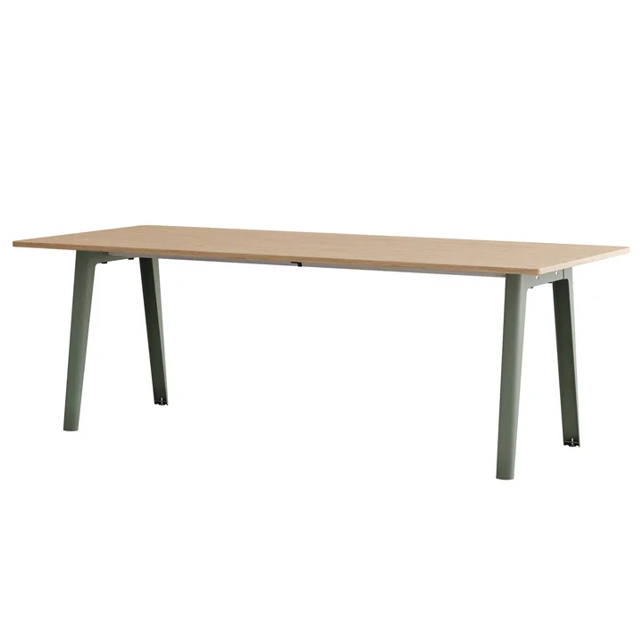 TipToe NEW MODERN - Eettafel 95 x 220 cm, eiken / eucalyptus grijs