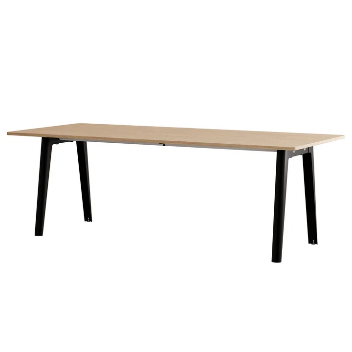 TipToe NEW MODERN - Eettafel 95 x 220 cm, eiken / grafiet zwart