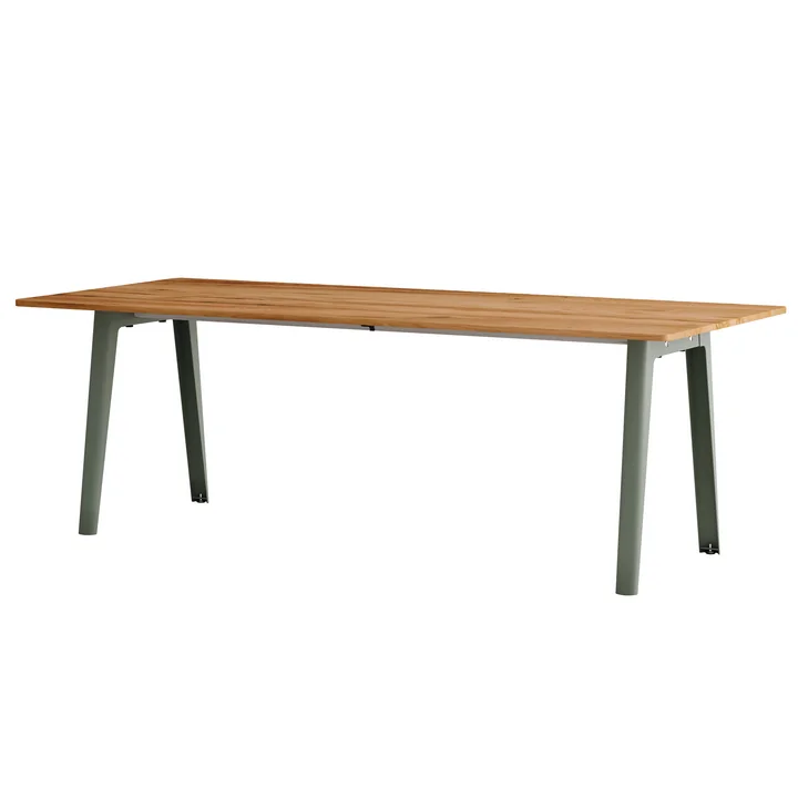 TipToe NEW MODERN - Eettafel 95 x 220 cm, gerecycled teruggewonnen hout / eucalyptus grijs