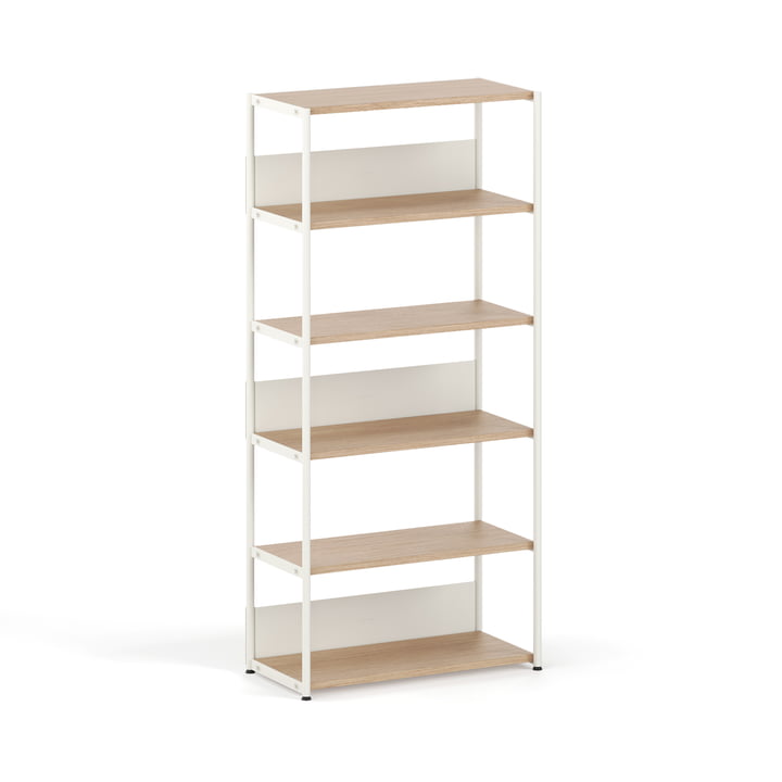 TipToe Unit - Reksysteem, H 180 x 84 cm, eiken / roomwit