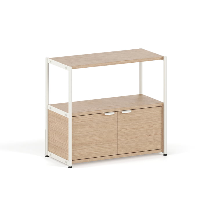 TipToe Unit - Reksysteem, H 75 x 84 cm, incl. 1 deur, eiken / crèmewit