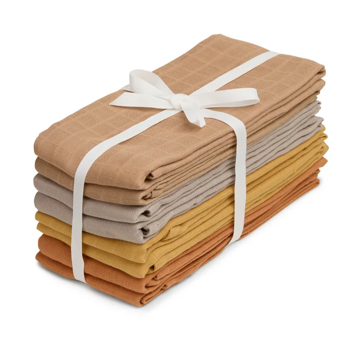 Cam Cam Copenhagen - Mousseline doekenset, Earth-Mix (set van 8)