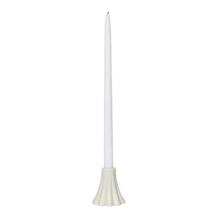 Broste Copenhagen Heli - Kaarshouder, Ø 8 x 8 cm, crème