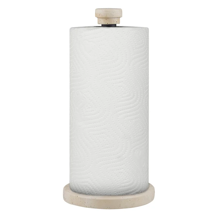 Mette Ditmer - Travertin keukenrolhouder, linnen