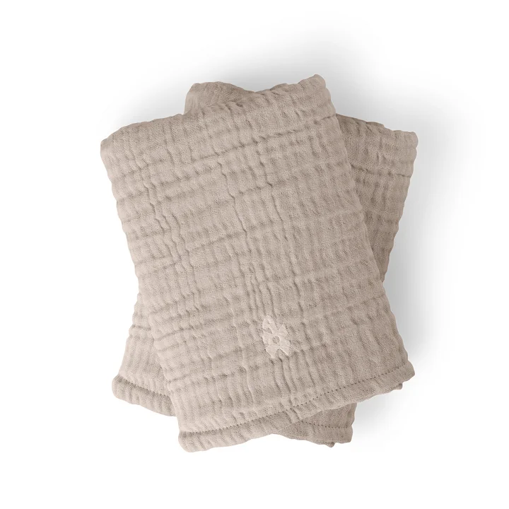 Sebra - 6-laagse neteldoek, beige (set van 2)