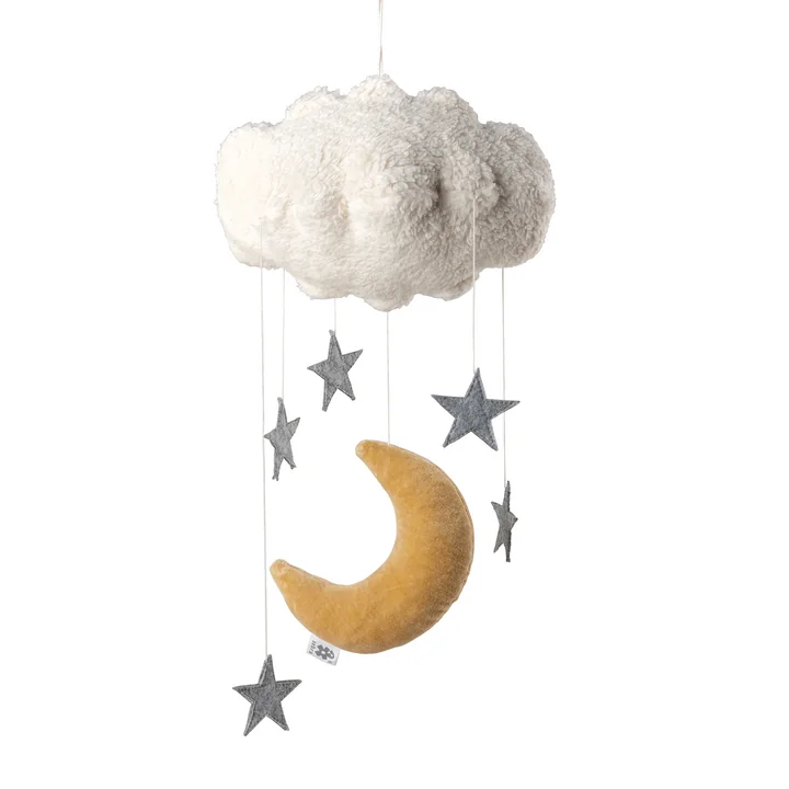 Sebra - Baby mobiel Moon & Stars, beige