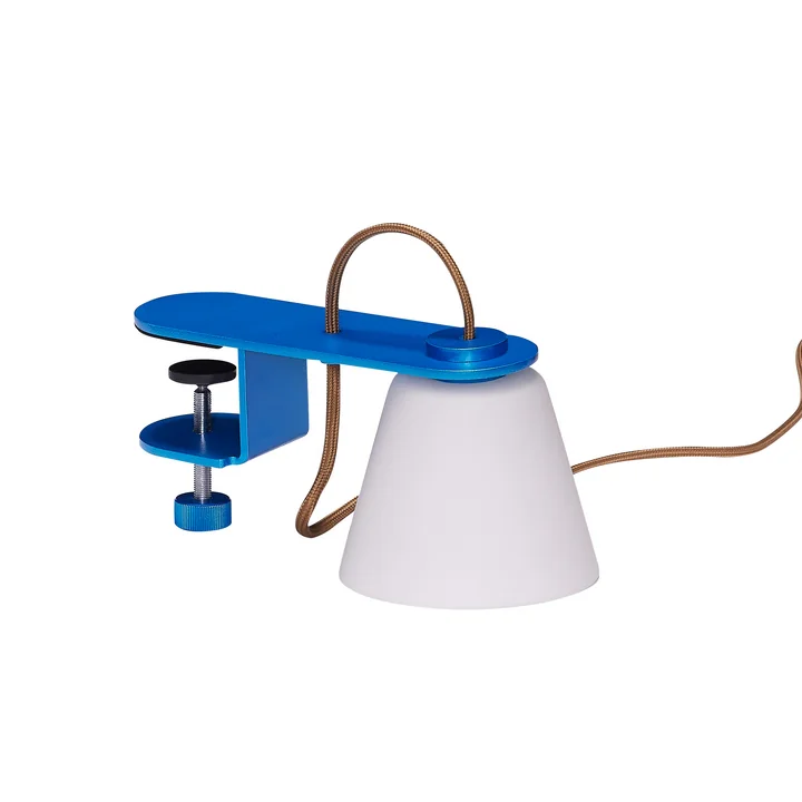 Hübsch Interior - Klemlamp kunstaas, blauw metallic