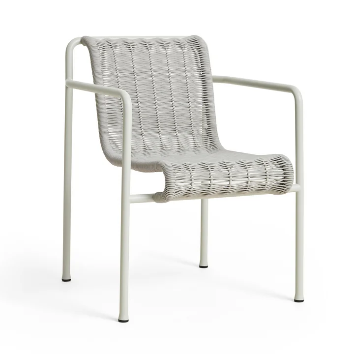 HAY Palissade Cord Dining Armchair - hemelgrijs