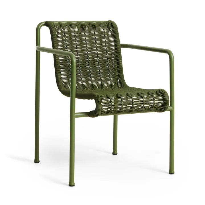 HAY Palissade Cord Dining Armchair - olijf