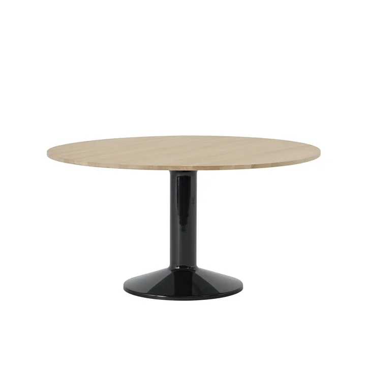 Midst Eettafel, Ø 140 cm, geolied eiken / zwart by Muuto