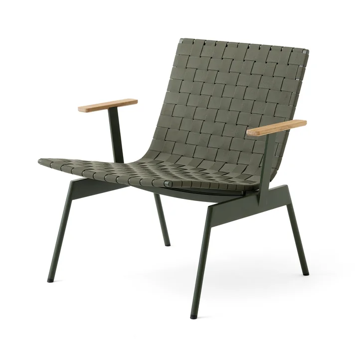 & Tradition Ville Outdoor Lounge Chair - AV45 met armleuningen, bronze green
