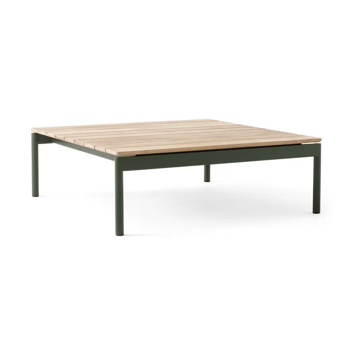 & Tradition Ville AV50 Outdoor - Salontafel, 90 x 90cm, teak/ bronze green