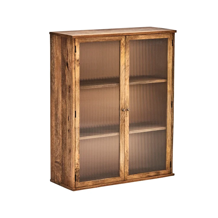 House Doctor - Balance wandplank incl. glazen deuren, H 100 x 80 cm, antiek bruin