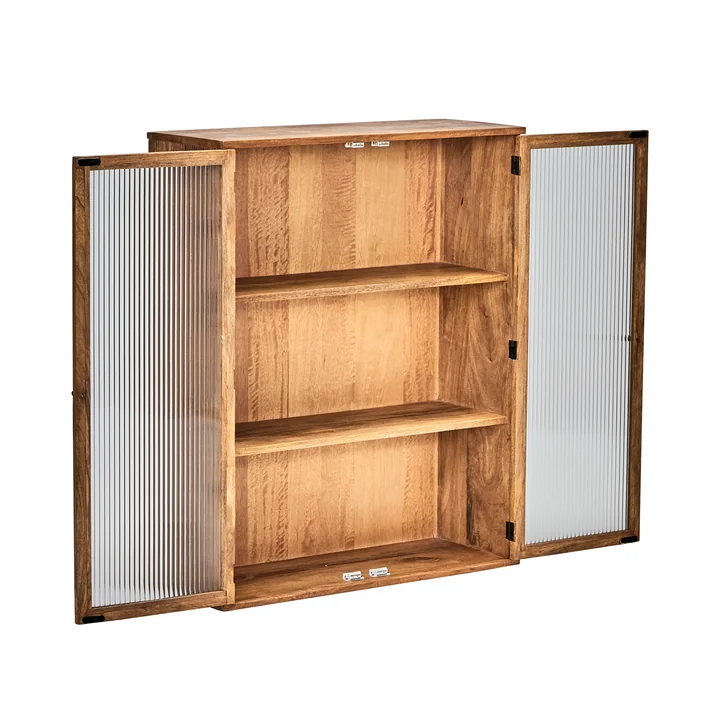 House Doctor - Balance wandplank incl. glazen deuren, H 100 x 80 cm, antiek bruin