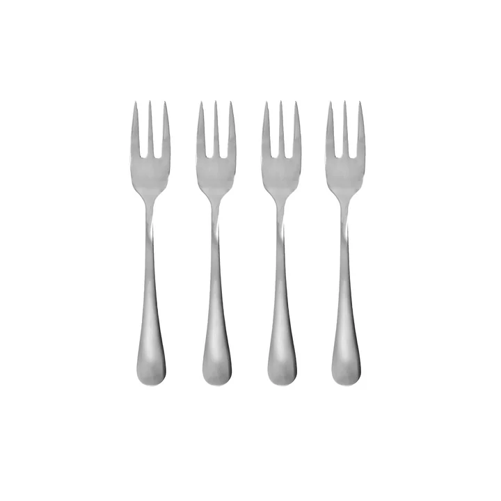 House Doctor - Penseel taartvork, zilverkleurig (set van 4)