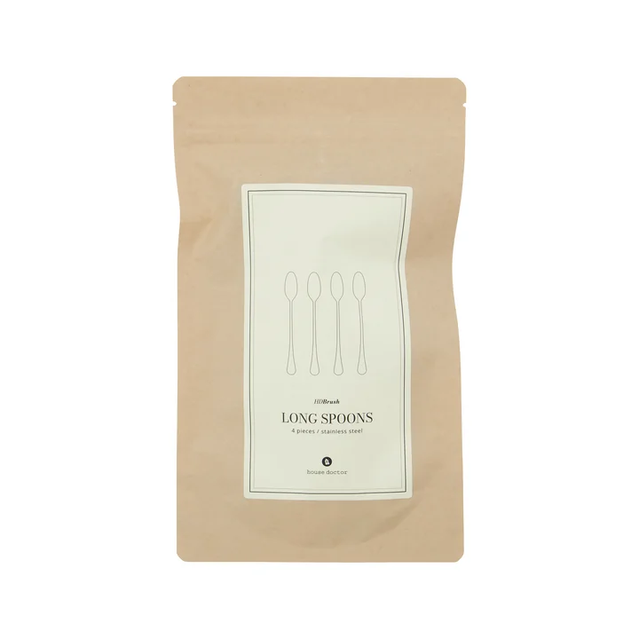 House Doctor - Borstellepel, lang, zilverkleurig (set van 4)