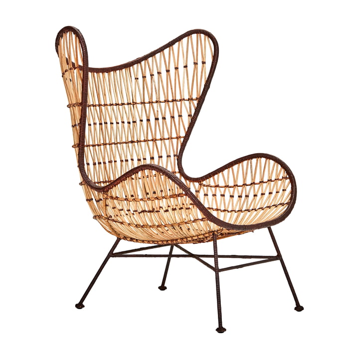 House Doctor - Flow Loungestoel, rotan naturel