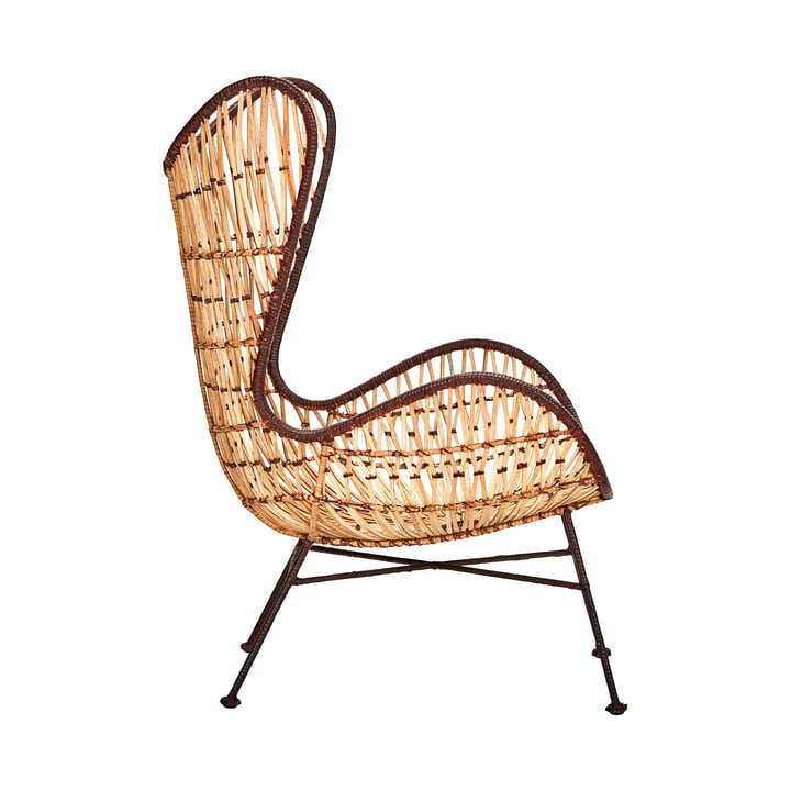 House Doctor - Flow Loungestoel, rotan naturel
